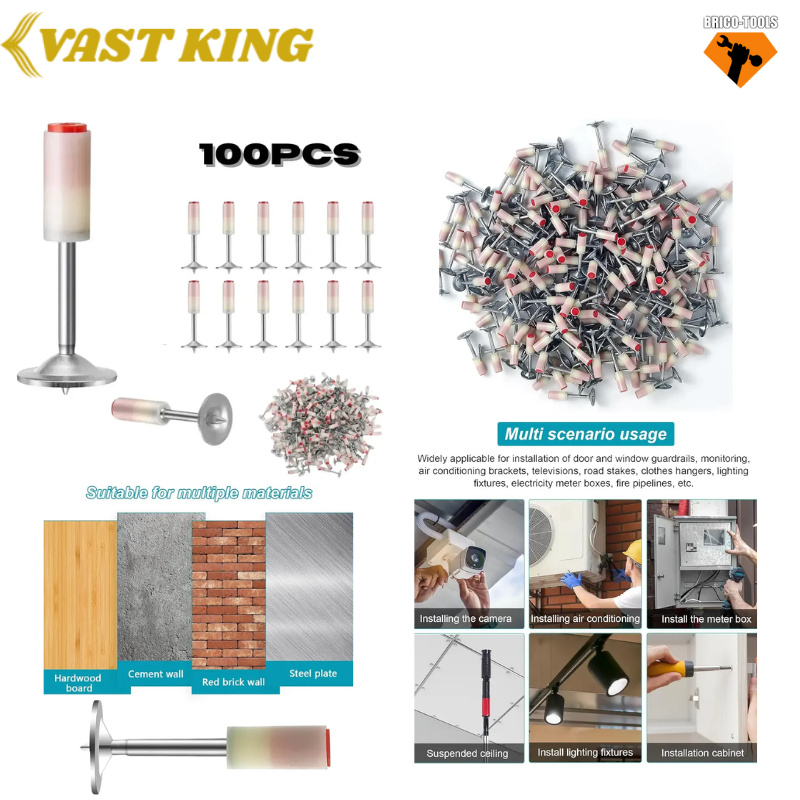 100PCS CLOU POUR PISTOLET A CLOUS EN BETON
