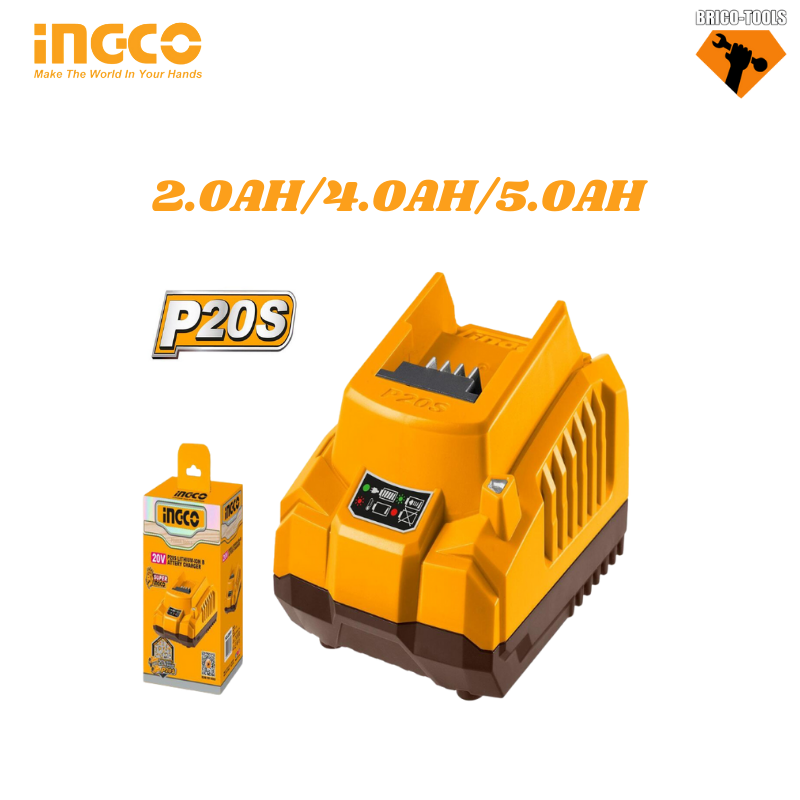 CHARGEUR BATTERIE 2.0AH/4.0AH/5.0AH INGCO FCLI2001