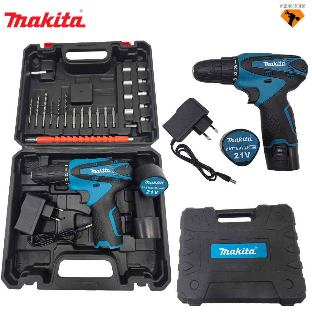 COFFRET VISSEUSE MAKITA 28PCS AVEC 2 BATTERIES STILO 2521-14