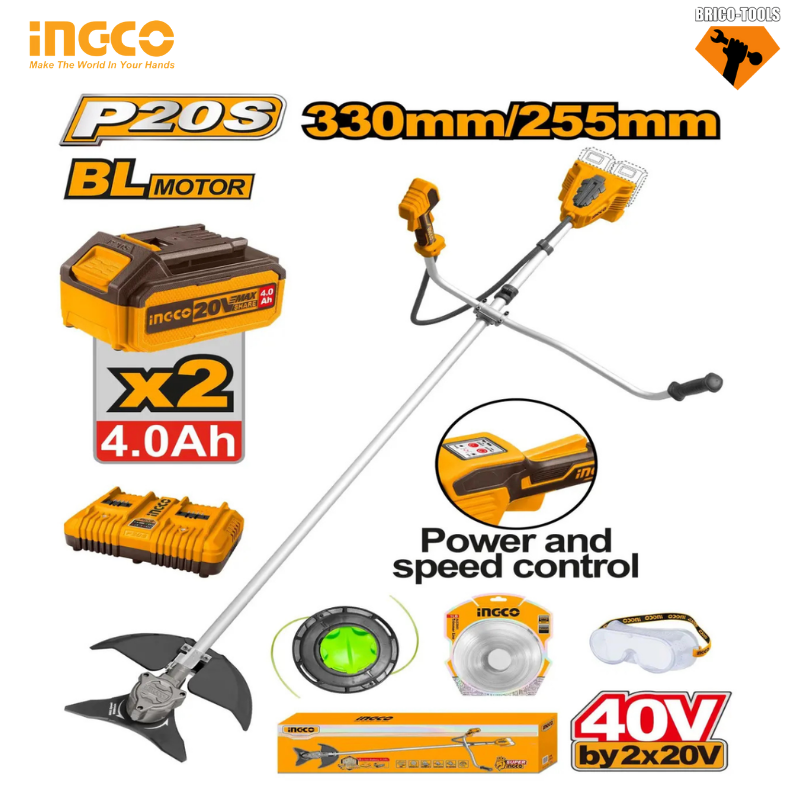 COUPE-BORDURES ET DÉBROUSSAILLEUSE SANS FIL INGCO CSTLI202522
