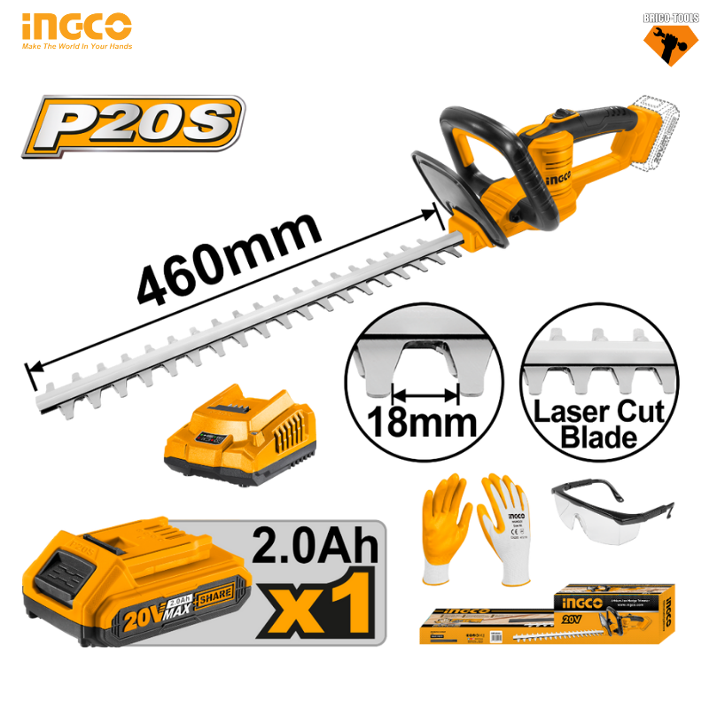 TAILLE-HAIE 20V SANS FIL INGCO CHTLI20461