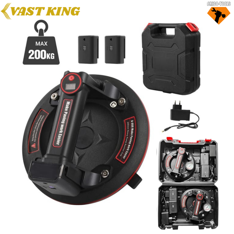 VENTOUSE ÉLECTRIQUE AVEC MANOMÈTRE ET 2 BATTERIES VAST KING - 80KG MMT5-5
