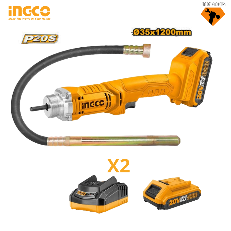 VIBREUR BETON 20V INGCO CCVLI2023013